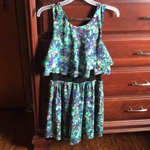 SOLD Multicolored Vera Wang Illusion Dress